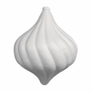 Piepschuim tolvormige kerstballen 9 cm