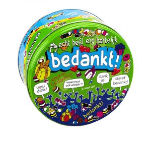 Bedankt snoeptrommel kado 14 x 7,5 cm