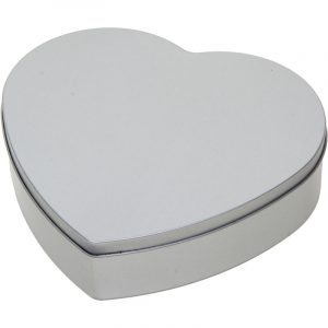 Metalen hartvorm blikje cadeauverpakking 18 cm
