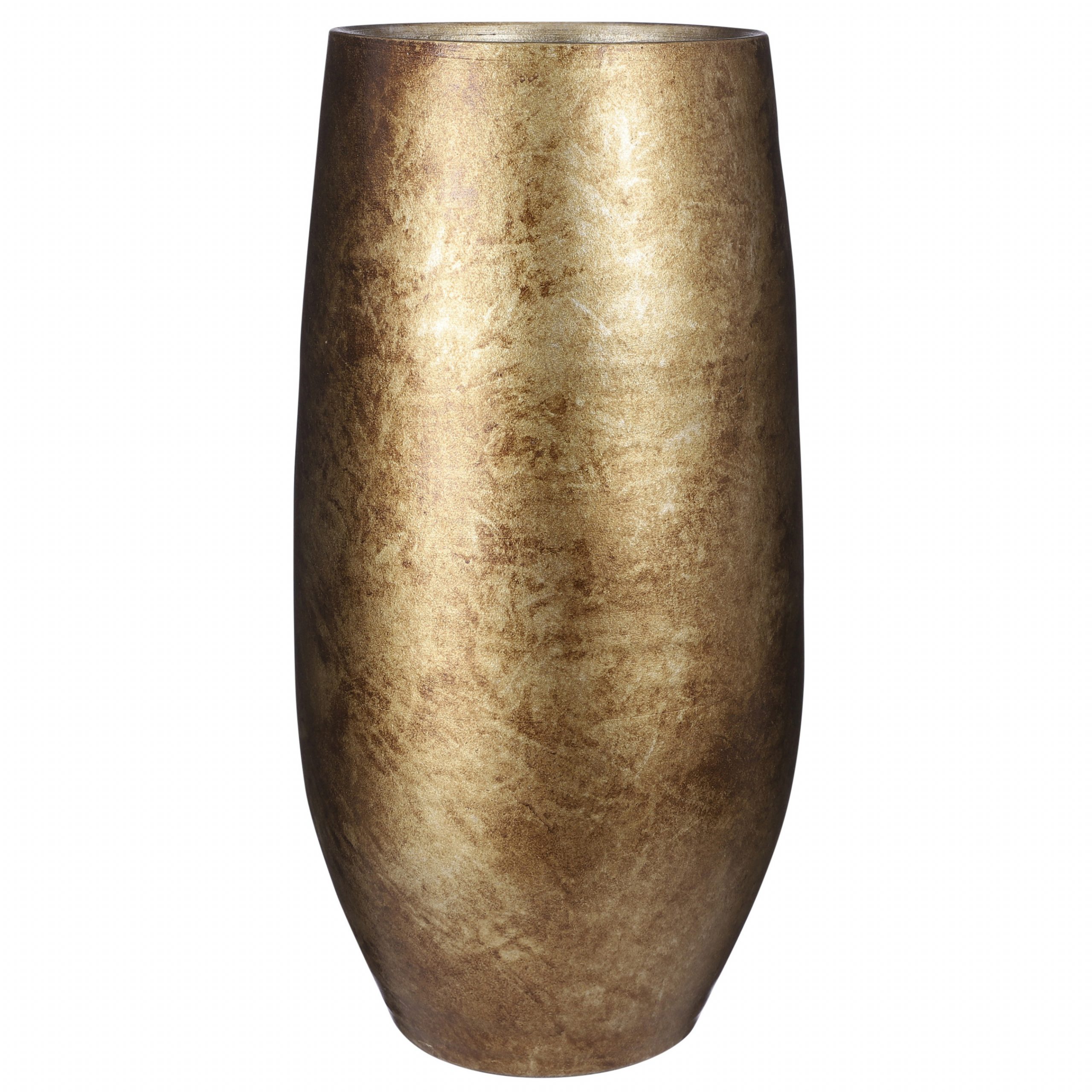 Bloemenvaas metal goud keramiek voor boeketten/takken/bloemen H50 x D26 cm