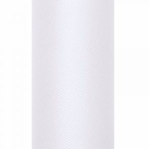 5x Rolletje tule stof wit 50 cm breed
