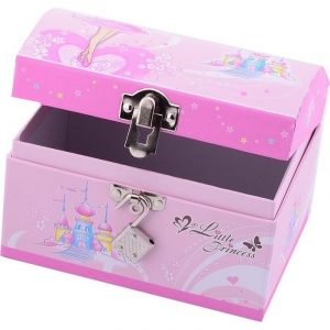 Prinsessen juwelen opbergdoosje roze
