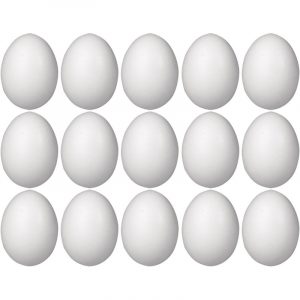 15x Wit eitje 20 cm om mee te knutselen