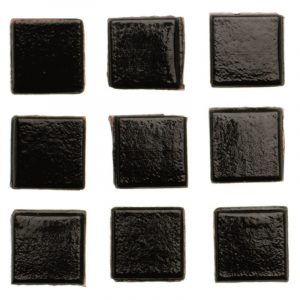 140x stuks vierkante mozaiek steentjes zwart 1 x 1 cm