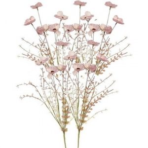 5x Klaproos/papavers kunsttak roze 53 cm