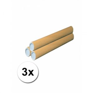 Hobbymateriaal 3 kartonnen kokers 64x4 cm
