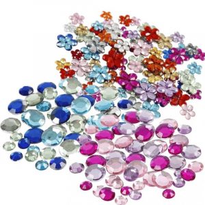 Strass plak steentjes mix 972 stuks