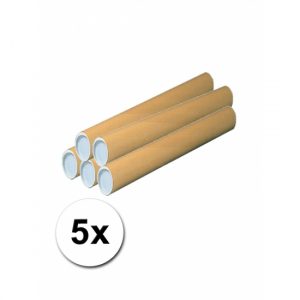 Hobbymateriaal 5 kartonnen kokers 64x4 cm