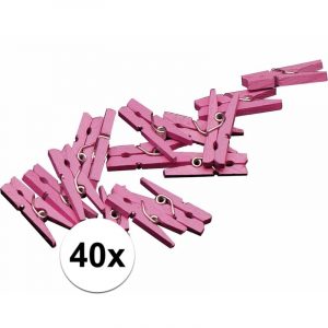 40 geboorte versiering knijpertjes roze