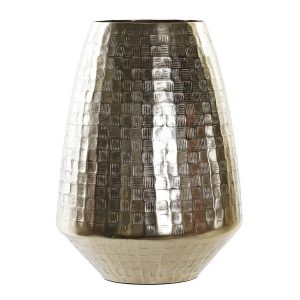 Bloemenvaas van aluminium met goud finish 24 x 31 cm