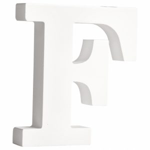 Houten decoratie letter F 11 cm