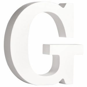 Houten decoratie letter G 11 cm