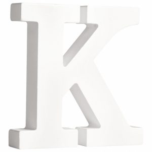 Houten decoratie letter K 11 cm