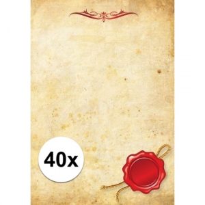 40 papieren vellen perkament