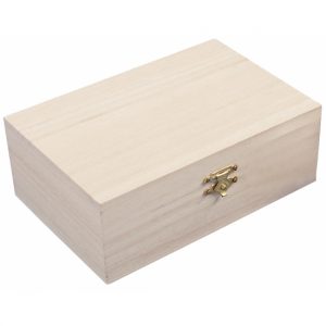 4x Decoratief kistje van hout 15 cm