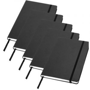 5x Zwarte luxe schriften A5 formaat