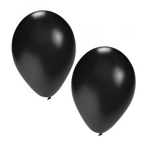 Decoratie ballonnen zwart 25x stuks