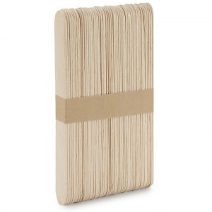50x stuks naturel kleur hobby knutselen houtjes/ijslollie stokjes 19.5 x 2 cm