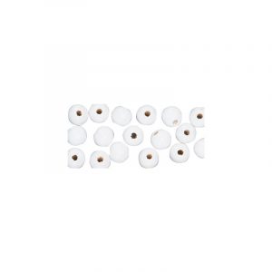 115x witte houten kralen 6 mm