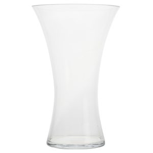 Trompet vaas glas transparant 19 x 29 cm
