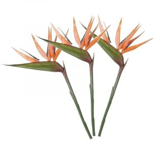 3x Paradijsvogelbloem kunstbloem oranje 90 cm