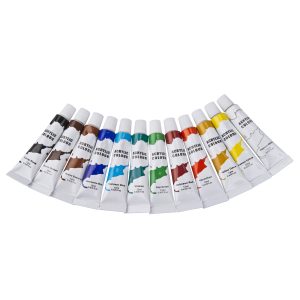 Setje acryl verf tubes 12 kleuren 12 ml