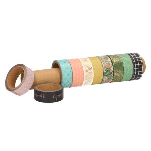 10x Washi glitter tape sierlinten mix