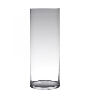 Transparante home-basics cylinder vorm vaas/vazen van glas 50 x 19 cm