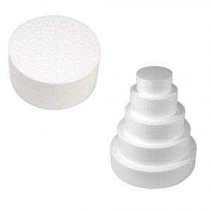 Bruidstaart maken piepschuim schijf 15 cm