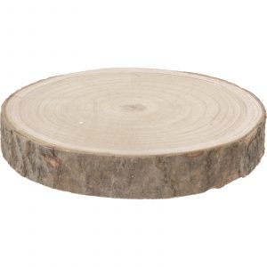 1x stuks houten decoratie boomschors boomschijven D22 cm