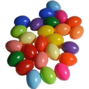 25x stuks gekleurde eitjes 6 cm om mee te knutselen