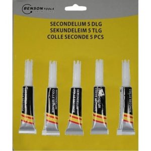 Hobby secondelijm 5 tubes 3 gram voordeelverpakking