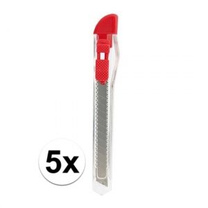 5 stuks breekmesje 13,5 cm rood