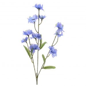 Kunstbloemen Korenbloem/centaurea cyanus takken paars 55 cm
