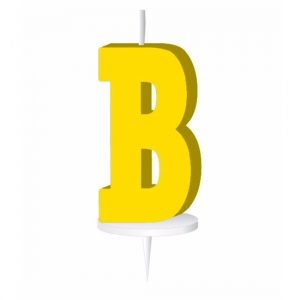 Letter kaarsen geel B