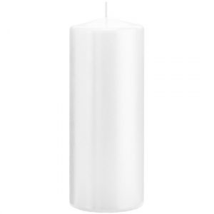 1x Witte woondecoratie kaarsen 8 x 20 cm 119 branduren