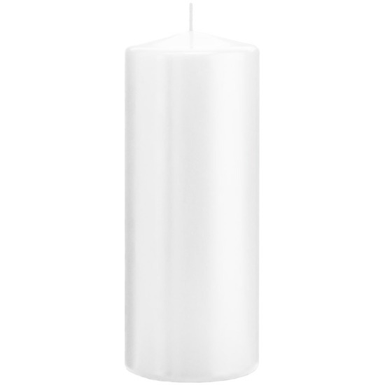 1x Witte woondecoratie kaarsen 8 x 20 cm 119 branduren