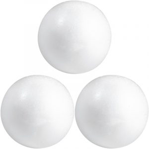 3x Beschilderbare piepschuim ballen/bollen 3 cm