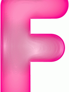 Roze opblaasbare letter F