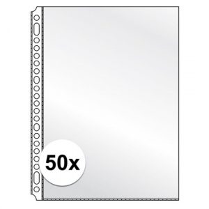 50x Insteekhoezen transparant A4 formaat 23 rings
