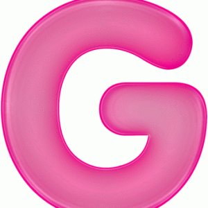 Roze opblaasbare letter G