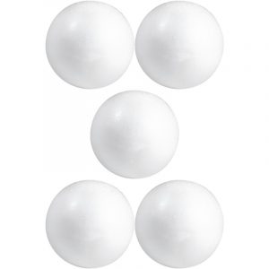 5x Beschilderbare piepschuim ballen/bollen 5 cm