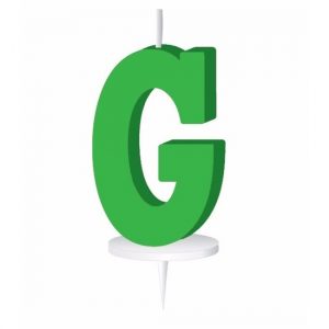 Letter kaarsen groen G