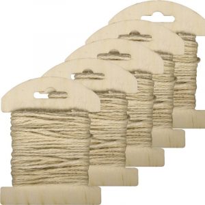 5x Hobby touw van jute 10 meter