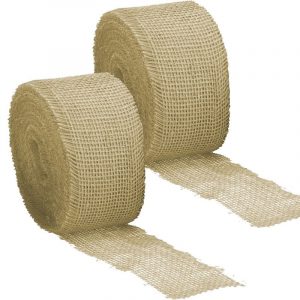 2x Decoratie / hobby lint jute rol 25 meter