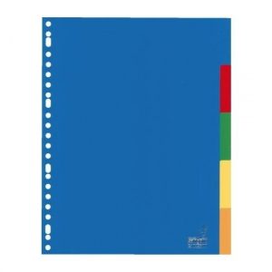Gekleurde tabbladen A4 met 5 tabs