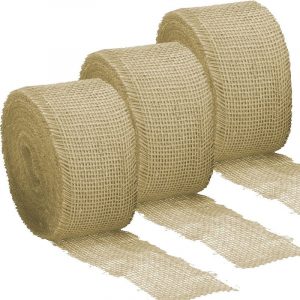 3x Decoratie / hobby lint jute rol 25 meter