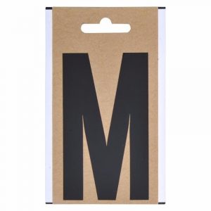 Huisvuil containersticker letter M 10 cm