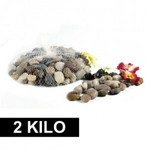 2x Kleine vissenkom steentjes 1 kg