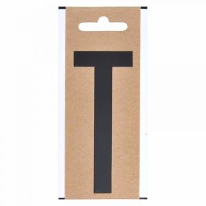Huisvuil containersticker letter T 10 cm